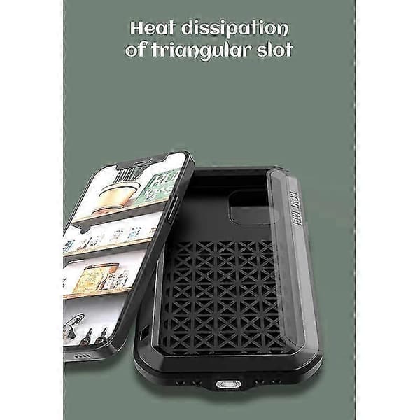 LOVE MEI Metalldeksel til iPhone 12 Silver