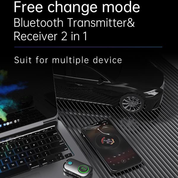 Trådløs Bluetooth-sender/-mottaker håndfri AUX