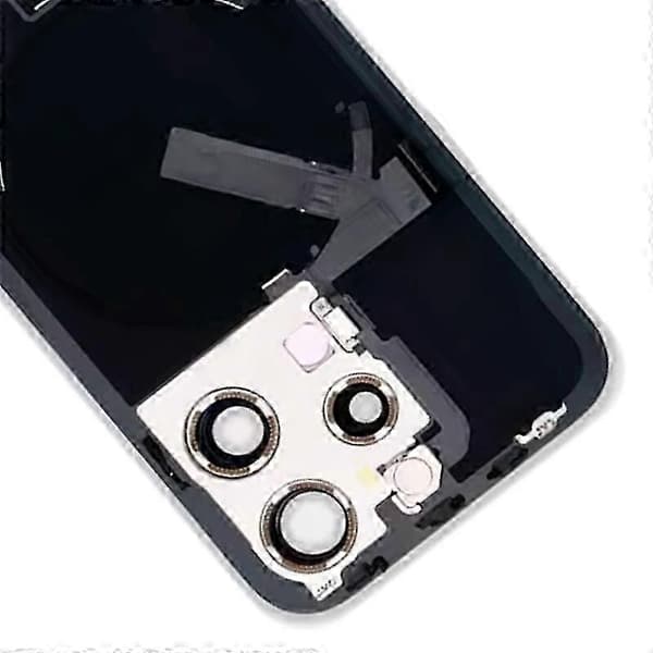 Glasbatteribagcover til iPhone 15 Pro Black