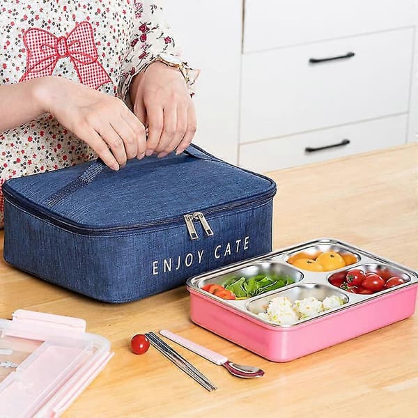 Bento Bag Lunchlåda Isolerande väska blå blue L