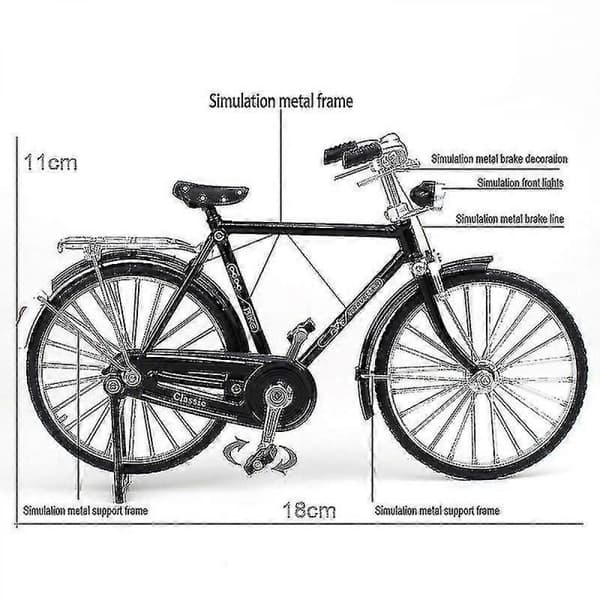 1:10 Legering Klassisk Retro Cykel Model Ornament