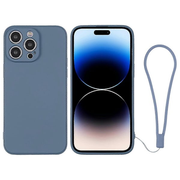 Silikontelefondeksel til iPhone 14 Pro til iPhone 14 Pro Grey Blue