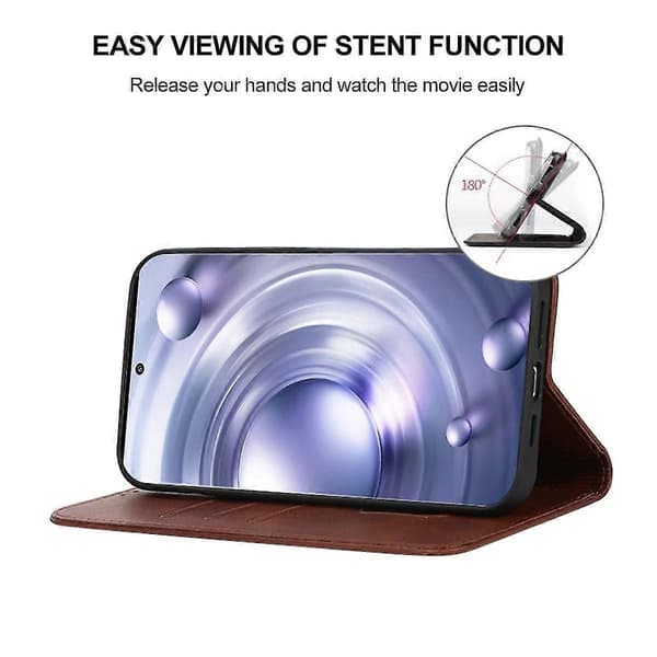 Skinnveske til vivo X80 Pro Brown