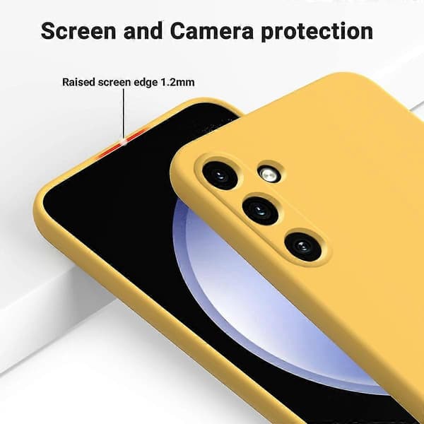 Flytande silikonfodral för Samsung Galaxy A55 5G Yellow