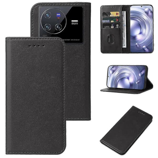 Läderfodral för vivo X80 Pro Black