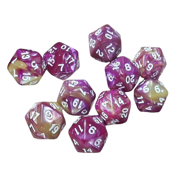 30 stk. 20-sidede terninger D20 polyhedriske terninger til bordspil