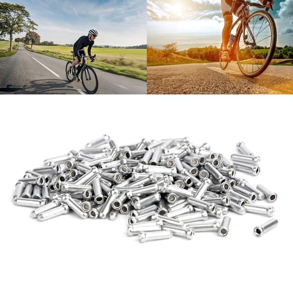 100 stk. kabelender i aluminiumslegering, kabelrør til cykler, bremsekabelender