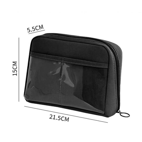 Multifunksjonelt pennal med 12 lag Black Polyester