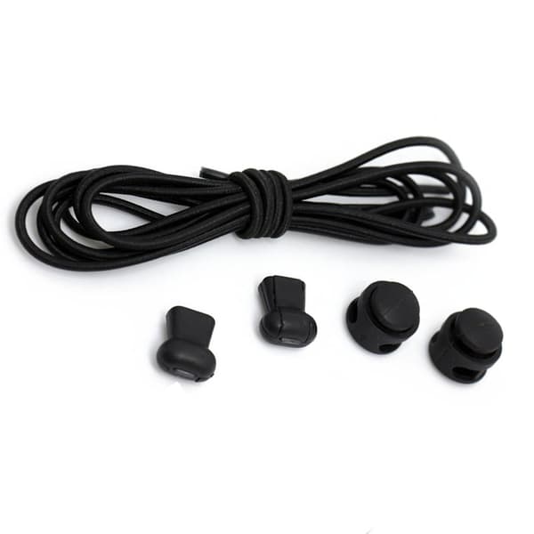 Snørebånd uden binding, (2 par) Black
