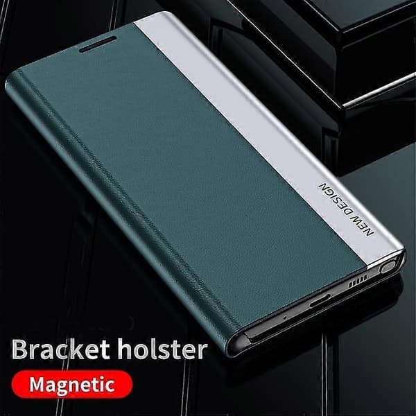 Sideelektrobelagt skinnveske til iPhone 15 Pro Light Blue