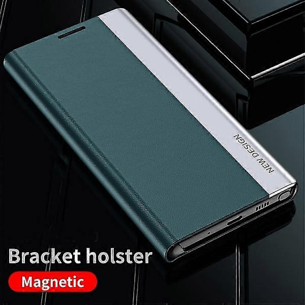 Sidopläterat läderfodral för iPhone 15 Pro Red