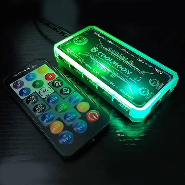 Coolmoon Rgb Fläktkontroll Moderkortssynkronisering Fjärrkontroll