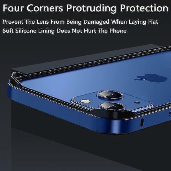 Støtsikkert aluminiumsstøtfangerdeksel til iPhone 14 Pro Max/Pro/14 Plus med hevet kantbeskyttelse Gold iPhone 14 Plus
