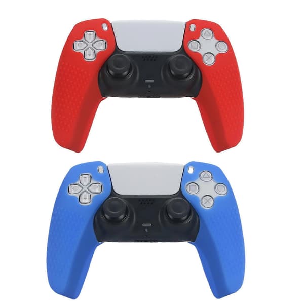 Beskyttende Silikone Blød Skind Split Til Etui Cover Pose Til Ps5 Trådløs Kontrol White