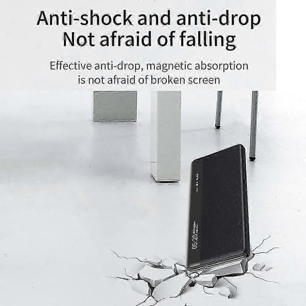 Til Honor Magic V5 5G Etui View Window PU Læder Stand Smart Telefon Cover Sort