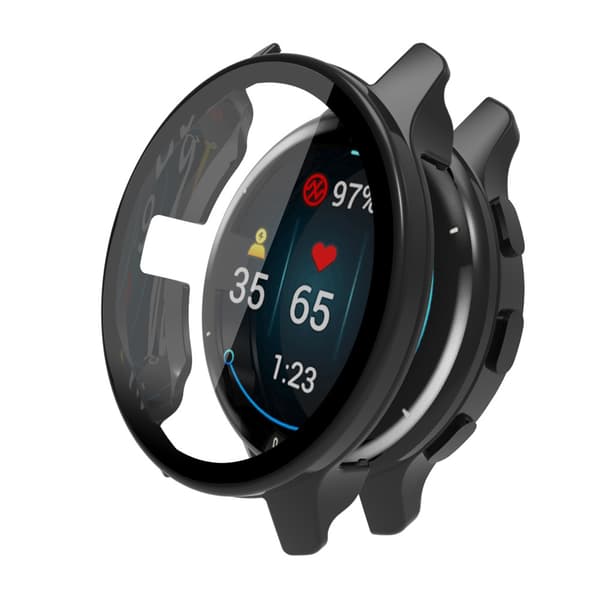 Kellokotelo näytönsuojalla Garmin Venu 2:lle Black