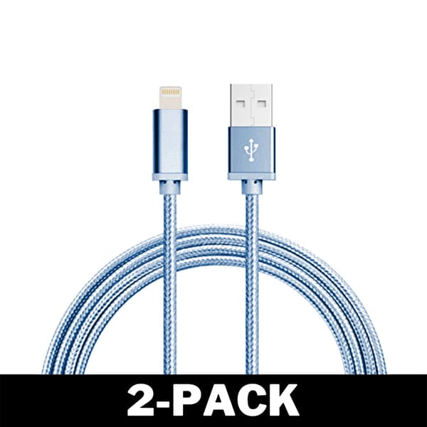 3M iPhone-laturijohto Nylon Quick Charge Sininen 240 5-Pack