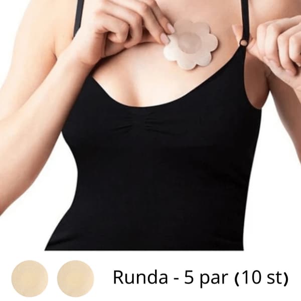 Selvklæbende Cirkulære Nipple Covers Beige 16 10-Pack