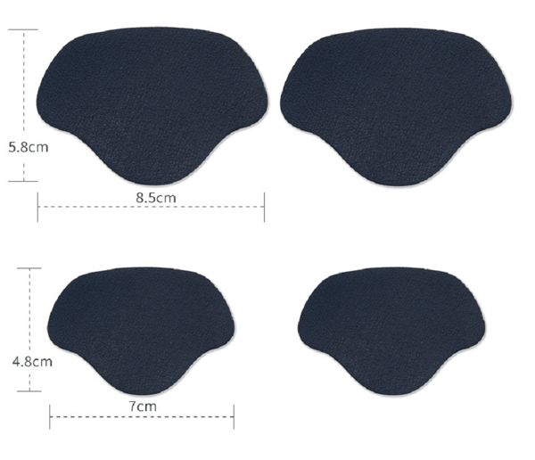 Hælbeskyttelse / reparationslapper til skoreparation 2 størrelser Blå Blue 2-pack