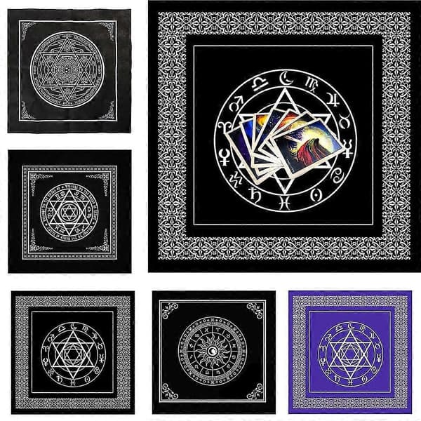 Dowsing Divination Metafysisk Bräda Sammet Brädspel Duk Kortmatta D