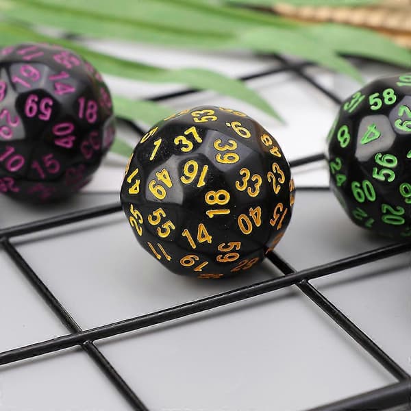 6 st 60-sidiga D60 polyedriska tärningar för kasino RPG MTG Party brädspel