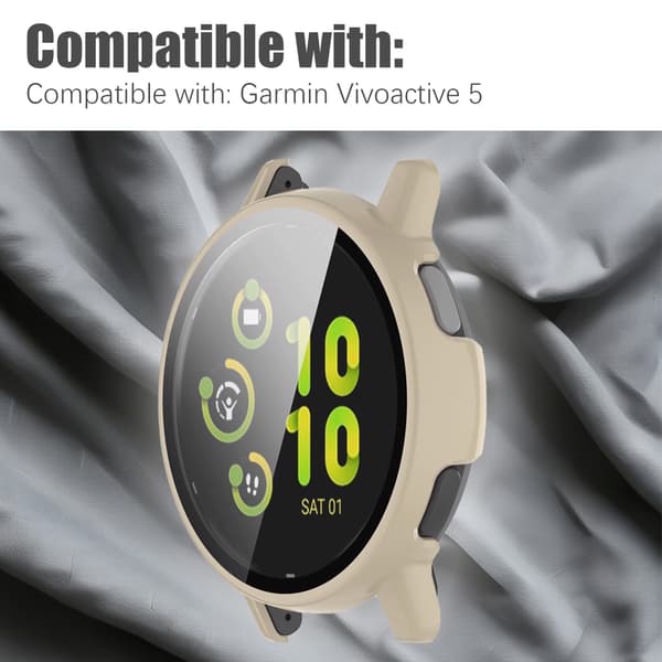 Kotelo näytönsuojalla Garmin Vivoactive 5:lle Vit