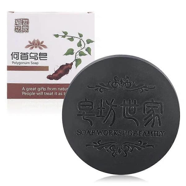 1-3 STK Polygonum Sæbe Hårvækst, Sort & Tykt Hår Fallopia Multiflora Shampoo Bar Polygonum Shampoo Sæbe, Polygonum 2Pcs