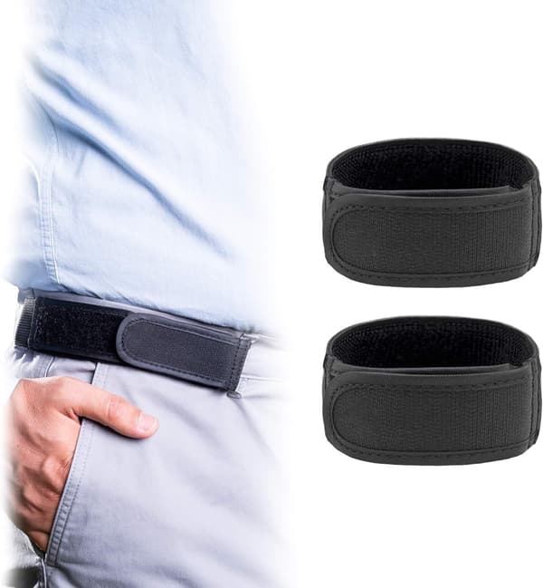 Herre Casual Webbing Bælte - Nemt at bruge, Behagelig pasform Sort Black S