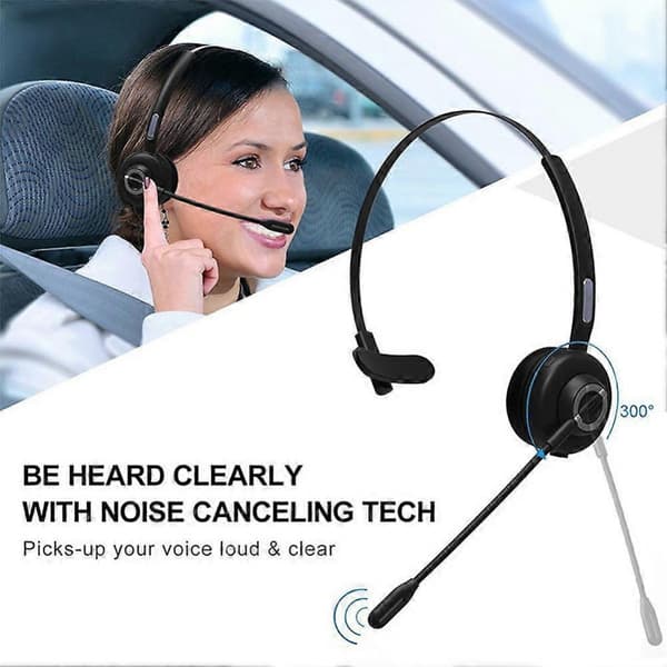 M97 Trafik Bluetooth Headset med Ladestation BT5.0 CVC6.0 Støjreduktion Business Kundeservice Headset
