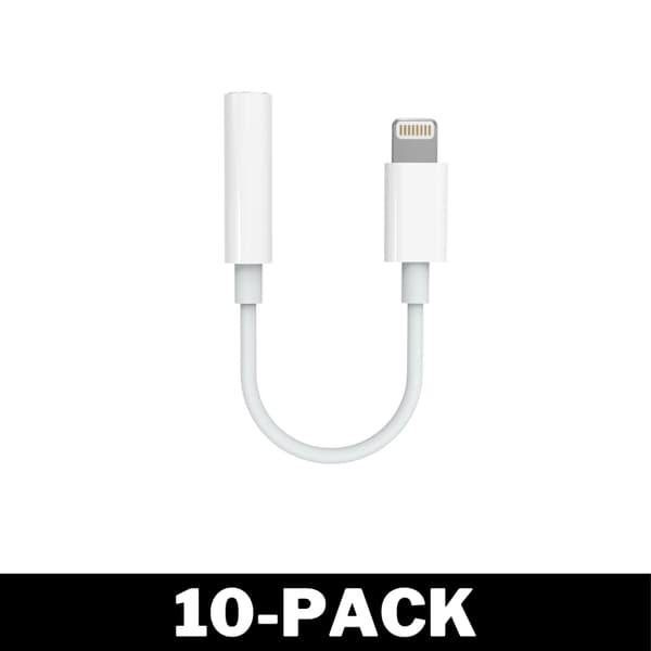 Lightning - AUX-sovitin - Mikrofoniyhteensopiva - Valkoinen 128 8-Pack