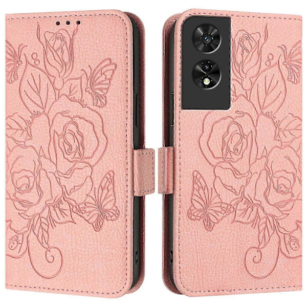 RFID-läderfodral för TCL 505 Pink
