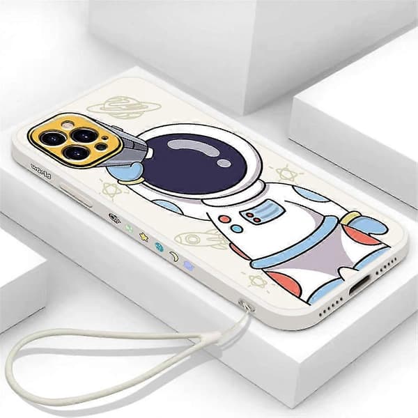Telefondeksel til iPhone Mykt Anti-fall Astronautmønster Beskyttende Tilbehør For IPhone 11Pro Max Blue