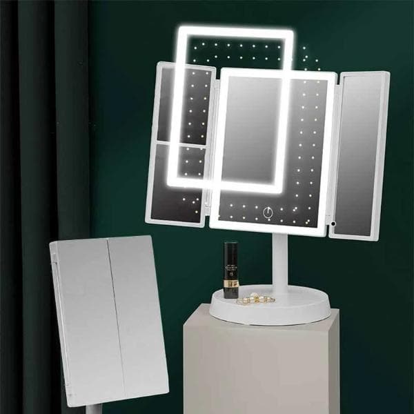 Justerbar sminkspegel med LED Vit 150