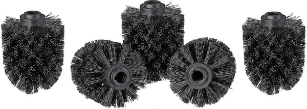 Toalett Erstatningsbørstehode Hvit Erstatningsbørster Diameter 8cm black 5pcs