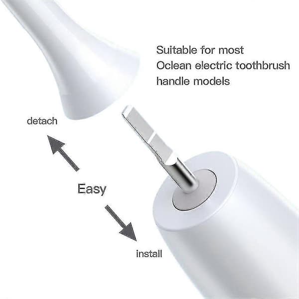 Myke børstehoder for Oclean elektrisk tannbørste White 1Pc
