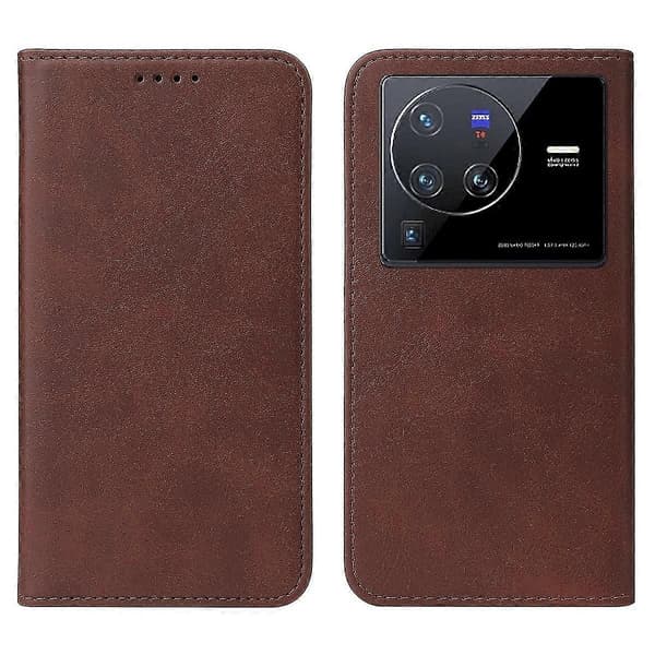Läderfodral för vivo X80 Pro Brown