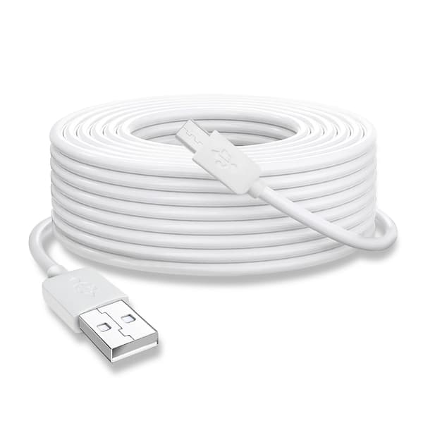 Superlang USB til Micro USB ladekabel for termometer/kamera Lang holdbar laderkabel 393,7 tommer/590,55 tommer 0.32 15m
