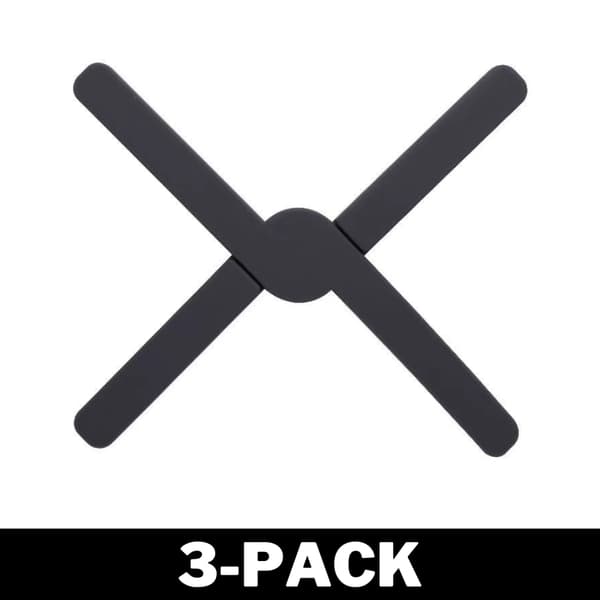 Sammenklappeligt grydeunderlag sort - Multipack 96 2-Pack