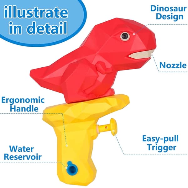 Vannpistol Mini for Barn Dinosaur Rosa 96