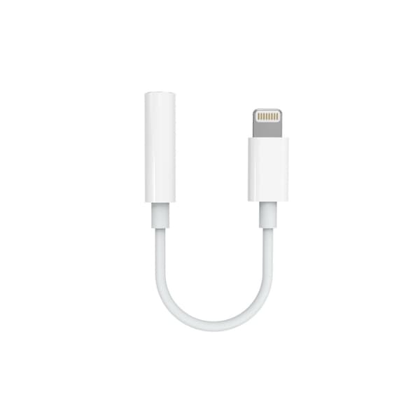 Lightning til AUX Adapter - Mikrofonkompatibel - Hvit 32 2-Pack