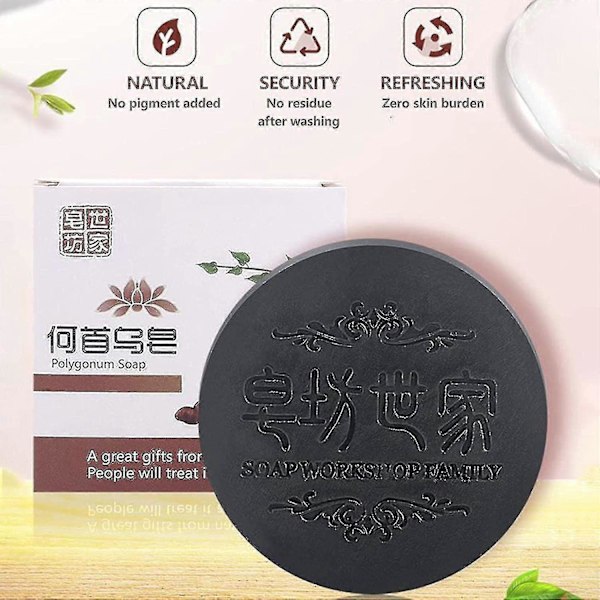 Sswyv-polygonum Sæbe Hårvækst, Sort & Tykt Hår Fallopia Multiflora Shampoo Bar Polygonum Shampoo Sæbe, Polygonum E 3pc