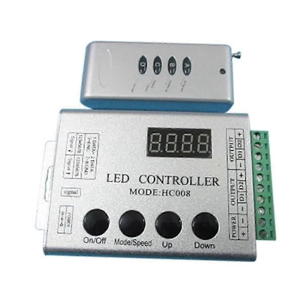 HC008 Programmerbar LED-controller 133 effekt-tilstande RF-kontrol 2048 LED-pixel til WS2811 WS2812 RGB LE