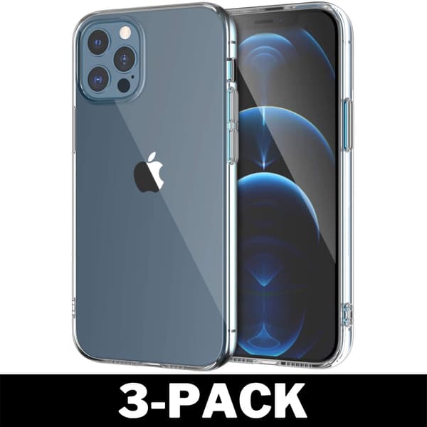 Gjennomsiktig Gummi iPhone 12 Pro Deksel Transparent TPU 16 1-Pack