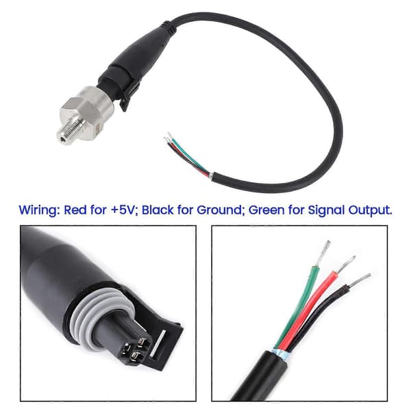 0-150 Psi Trykksensor Olje Drivstoff Luft Vann Trykk Transduser Trykksender Måler Dc 5v 1/8 Tommer