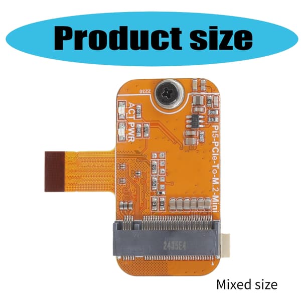 for RPI5 PCIe til M.2 NVMe SSD Mini Utvidelseskort