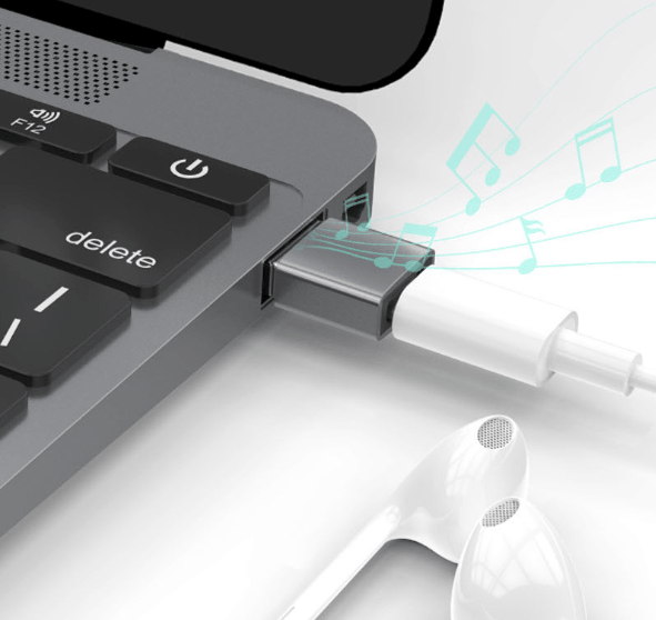 USB-A (uros) - USB-C (naaras) -sovitin Black