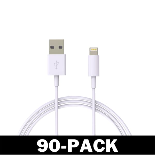 3M Lightning iPhone Ladekabel til Alle Modeller - Hvid 240 10-Pack