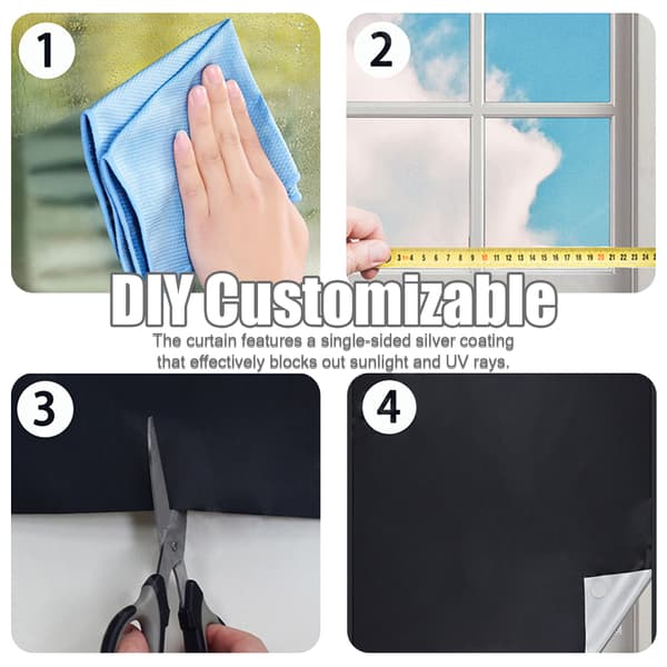 DIY pimennysverho Musta Black 145 x 100 cm
