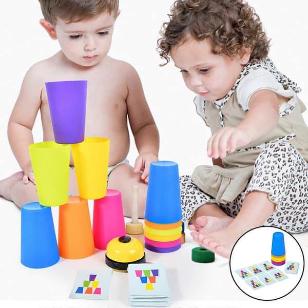 Børn Stacking Cup Able Spil Klassisk Familiespil 1 Spiller