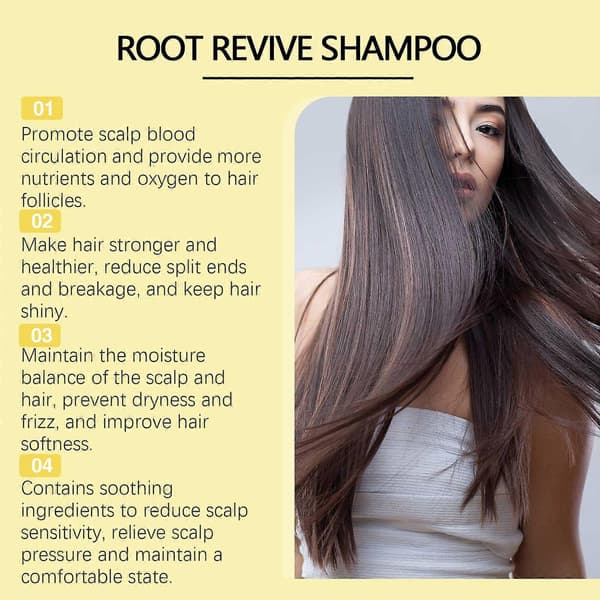 Root Activator Shampoo, Root Revive Shampoo, 100 ml hårtapssjampo, Shampoo Root Activator, Naturlig hårvekstsjampo 2Pcs